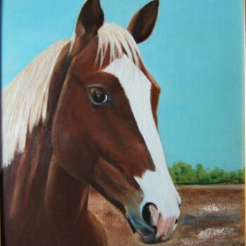 Painting titled "CHEVAL" by Alain Audy, Original Artwork