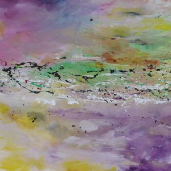 Painting titled "14-061-evaporation." by Alain Bal, Original Artwork, Acrylic