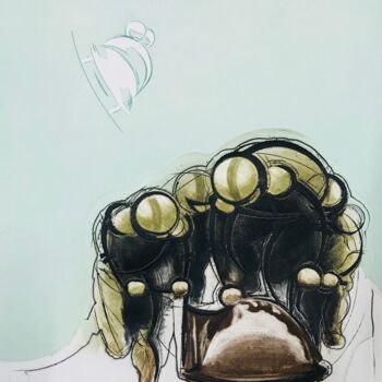 Incisioni, stampe intitolato "bobsleigh" da Alain Bar, Opera d'arte originale, incisione