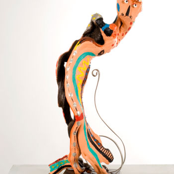 Sculpture titled "Le rockeur repenti" by Alain Baye, Original Artwork