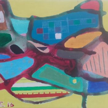 Painting titled "Chemin sans faim !" by Alain Baye, Original Artwork