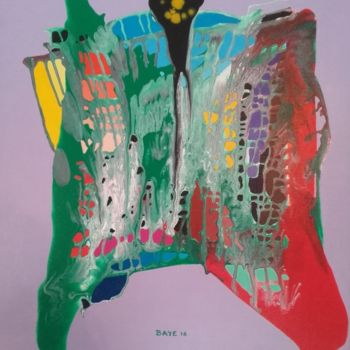 Painting titled "L'homme papillon" by Alain Baye, Original Artwork
