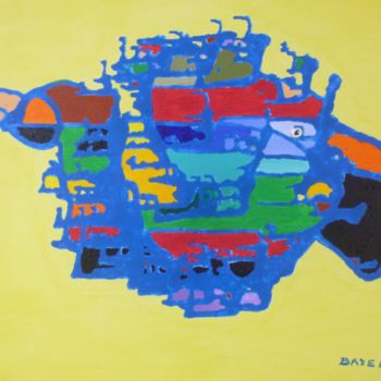 Картина под названием "Le poisson éléphant" - Alain Baye, Подлинное произведение искусства