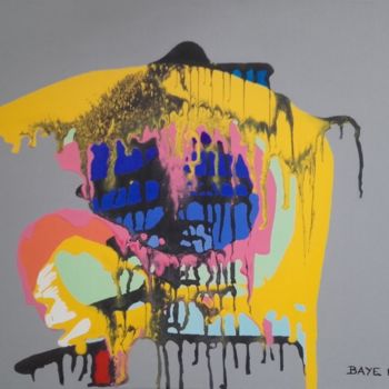 Painting titled "Le casque d'Excalib…" by Alain Baye, Original Artwork