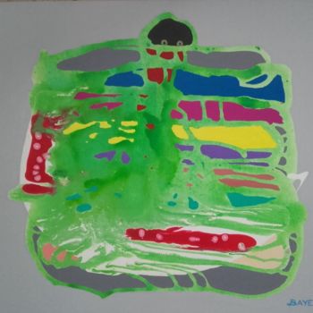 Malerei mit dem Titel "Coucou me voilou !" von Alain Baye, Original-Kunstwerk