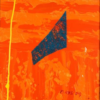 Painting titled "Variante orange" by Alain Baye, Original Artwork