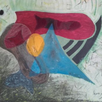 Schilderij getiteld "Le poisson dans la…" door Alain Baye, Origineel Kunstwerk