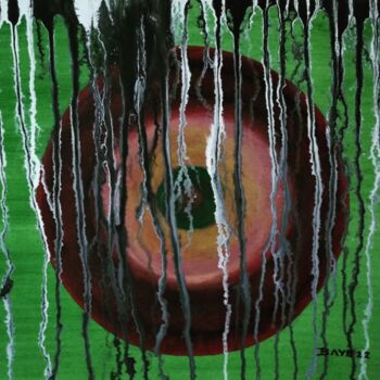 Malerei mit dem Titel "IT'S RAINING ON ECO…" von Alain Baye, Original-Kunstwerk, Acryl