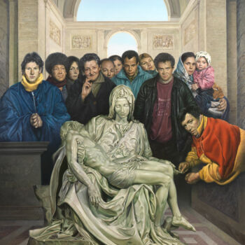 Malarstwo zatytułowany „année 1499- 2000” autorstwa Alain Bazard, Oryginalna praca, Olej