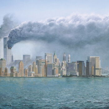 Painting titled "11 septembre" by Alain Bazard, Original Artwork