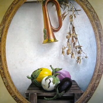 绘画 标题为“trompette.jpg” 由Alain Bazard, 原创艺术品, 油