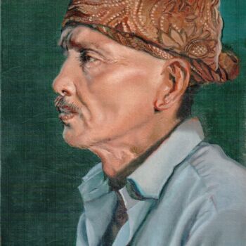 Ζωγραφική με τίτλο "indonesien.jpeg" από Alain Bazard, Αυθεντικά έργα τέχνης, Λάδι