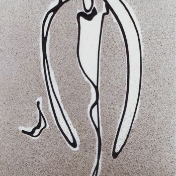 Картина под названием "coiffe au singulier…" - Alain Berche, Подлинное произведение искусства, Акрил