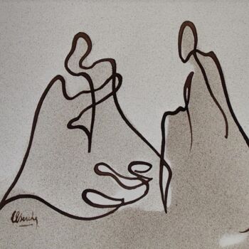 Tekening getiteld "Natif..." door Alain Berche, Origineel Kunstwerk, Inkt