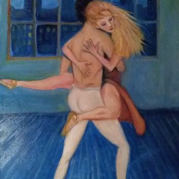 Картина под названием "Scène de ballet" - Bigo, Подлинное произведение искусства, Масло