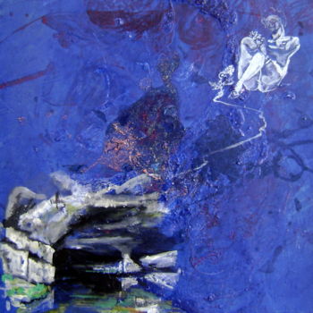 Malerei mit dem Titel "Sous tes  reins" von Alain Bulle, Original-Kunstwerk