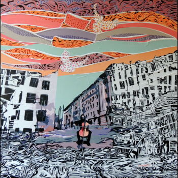 Картина под названием "Kharkiv … Devastati…" - Alain Carpentier, Подлинное произведение искусства, Акрил Установлен на Дерев…
