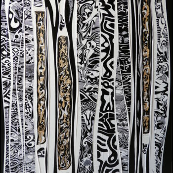 Peinture intitulée "OjibWa" par Alain Carpentier, Œuvre d'art originale, Acrylique