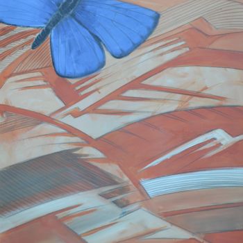 Malerei mit dem Titel "Papillon" von Alain Chauvet, Original-Kunstwerk, Acryl