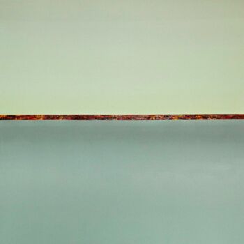 Painting titled "Horizon peinture 324" by Alain Chenard, Original Artwork, Acrylic Mounted on Wood Stretcher frame