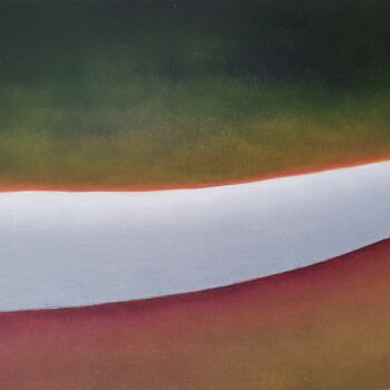 Malarstwo zatytułowany „Horizon - peinture…” autorstwa Alain Chenard, Oryginalna praca, Olej Zamontowany na Drewniana rama n…