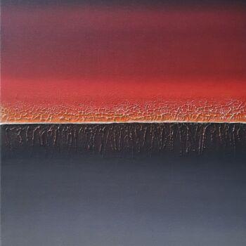 Painting titled "Horizon - peinture…" by Alain Chenard, Original Artwork, Acrylic Mounted on Wood Stretcher frame