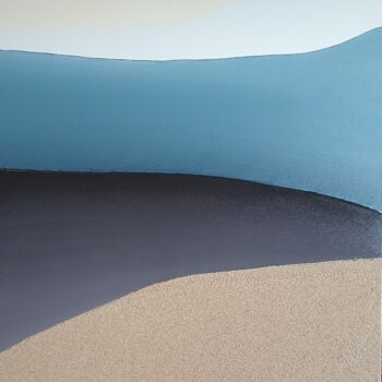 Painting titled "Horizon - peinture…" by Alain Chenard, Original Artwork, Acrylic Mounted on Wood Stretcher frame