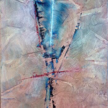 제목이 "Chaos - peinture 2"인 미술작품 Alain Chenard로, 원작, 기름 나무 들것 프레임에 장착됨