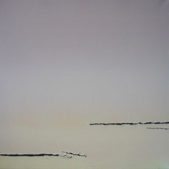 Painting titled "Horizon - peinture…" by Alain Chenard, Original Artwork, Acrylic Mounted on Wood Stretcher frame