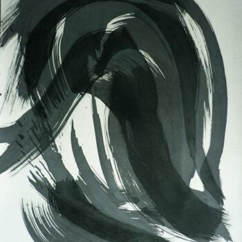 「encre 1」というタイトルの絵画 Alain Chenardによって, オリジナルのアートワーク, インク