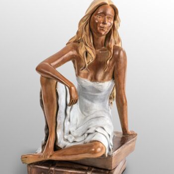 Sculptuur getiteld "Maggy" door Alain Choisnet, Origineel Kunstwerk, Bronzen
