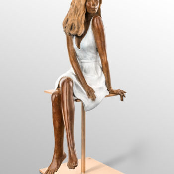 Sculpture titled "Fiona" by Alain Choisnet, Original Artwork, Bronze
