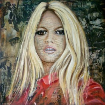 Pintura intitulada "Brigitte Bardot 1968" por Alain Denis, Obras de arte originais, Óleo