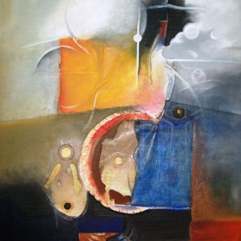 Peinture intitulée "Ephémère alliance" par Alain Djeumo, Œuvre d'art originale, Acrylique