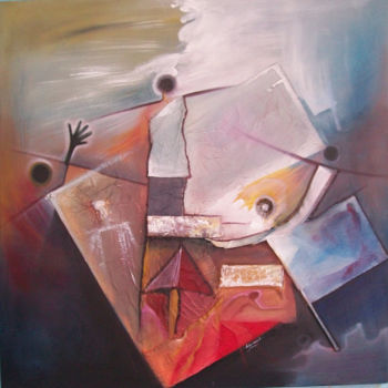 Peinture intitulée "quete-du-bonheur-2-…" par Alain Djeumo, Œuvre d'art originale