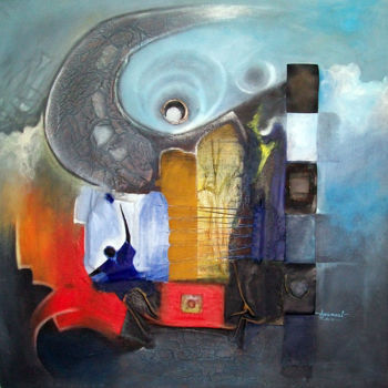 Painting titled "volonté de puissance" by Alain Djeumo, Original Artwork, Acrylic