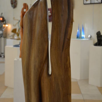 Sculpture titled "Flammes" by Dal, Original Artwork, Wood