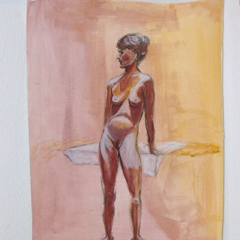 제목이 "Femme nue"인 미술작품 Alain Elshocht로, 원작, 기름