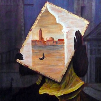 Ζωγραφική με τίτλο "Venise 4" από Alain Elshocht, Αυθεντικά έργα τέχνης, Λάδι