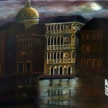 Pintura intitulada "Venise 6" por Alain Elshocht, Obras de arte originais, Óleo