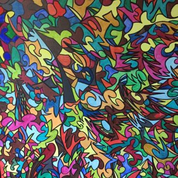 Malerei mit dem Titel "Synapsen" von Alain Erpelding, Original-Kunstwerk, Acryl
