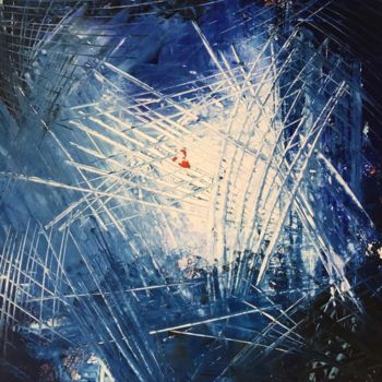 Malerei mit dem Titel "Rising star" von Alain Erpelding, Original-Kunstwerk, Öl