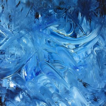 Malerei mit dem Titel "The blue move" von Alain Erpelding, Original-Kunstwerk, Öl