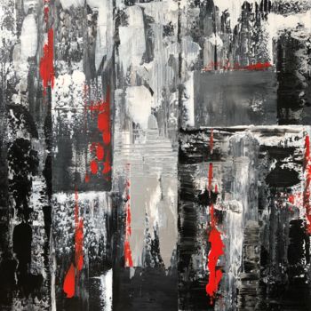 Peinture intitulée "Le rouge rejoint le…" par Alain Erpelding, Œuvre d'art originale, Acrylique