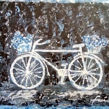 Pittura intitolato "Vieux vélo" da Alain Favé, Opera d'arte originale, Acrilico