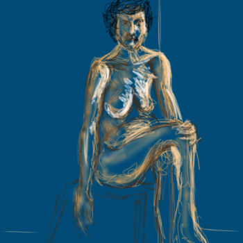Digital Arts titled "Sylviane" by Alain Galet, Original Artwork, Digital Painting