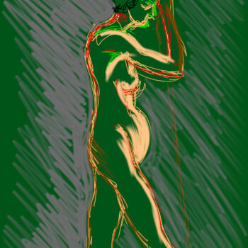 Digital Arts titled "Sylviane 3" by Alain Galet, Original Artwork, Digital Painting