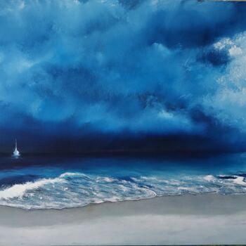 Peinture intitulée "Ciel d'orage" par Alain Garcia, Œuvre d'art originale, Huile