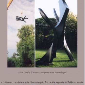 Sculpture titled "l-oiseau-noir.jpg" by Alain Girelli, Original Artwork