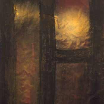 Painting titled "L'or des temples Ph…" by Alain Husson-Dumoutier, Original Artwork, Oil